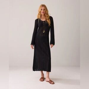 SUMMUM - ROBE LONGUE KLEID AJOUR TRICOT